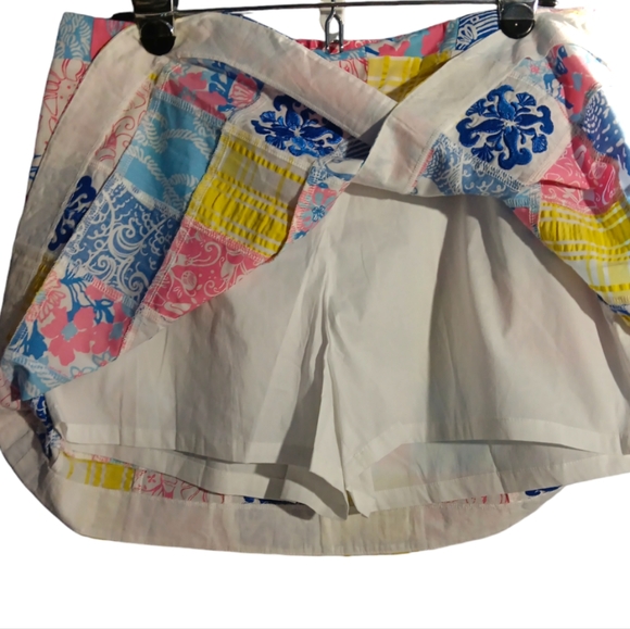 Lilly Pulizer Skort Patchwork design Hidden Zip EUC SZ 10 - Picture 5 of 8
